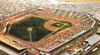 Aerial photograph of Colt Stadium
